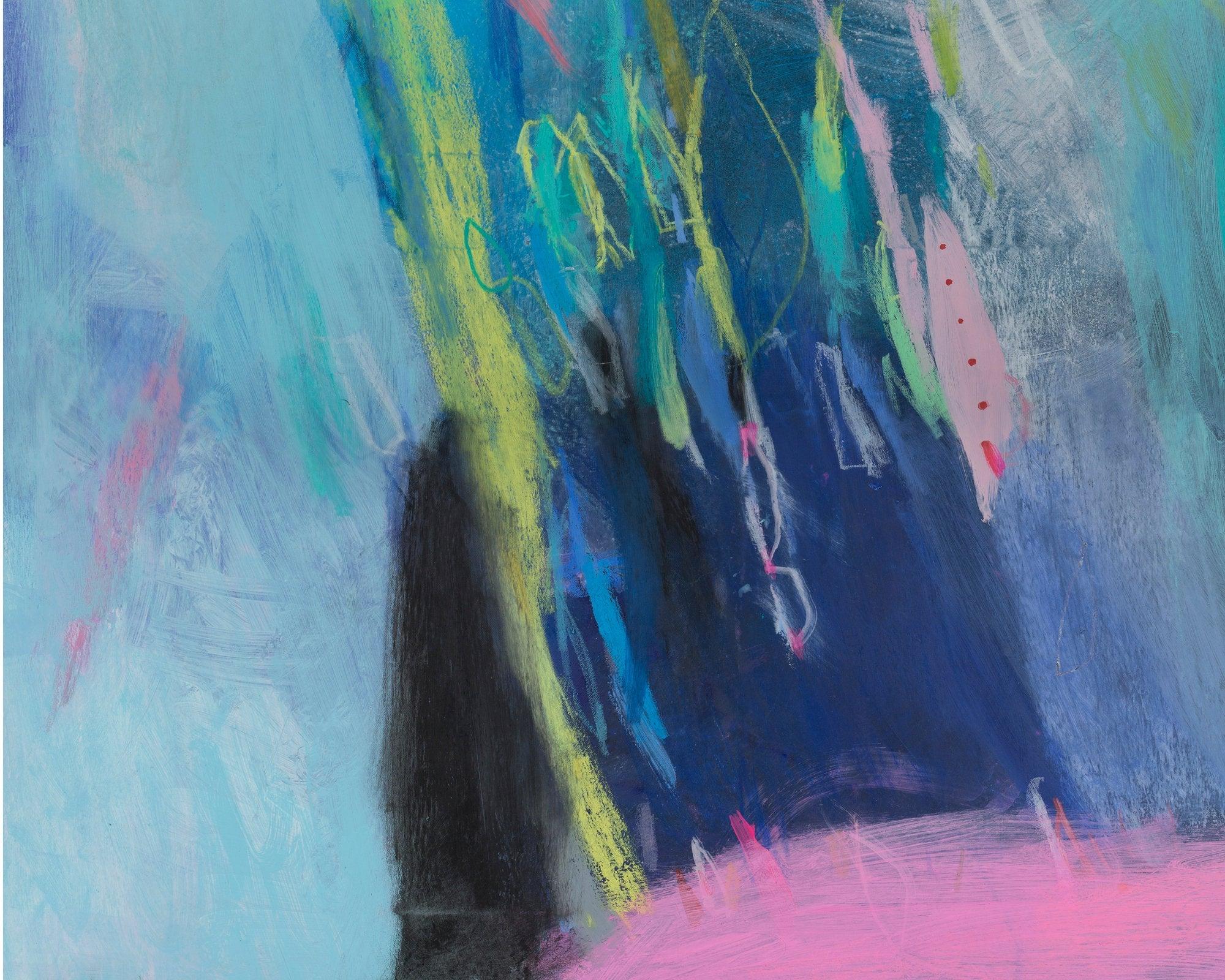 Large original art abstract painting canvas, modern canvas art, Teal original painting by Camilo Mattis - camilomattis.com