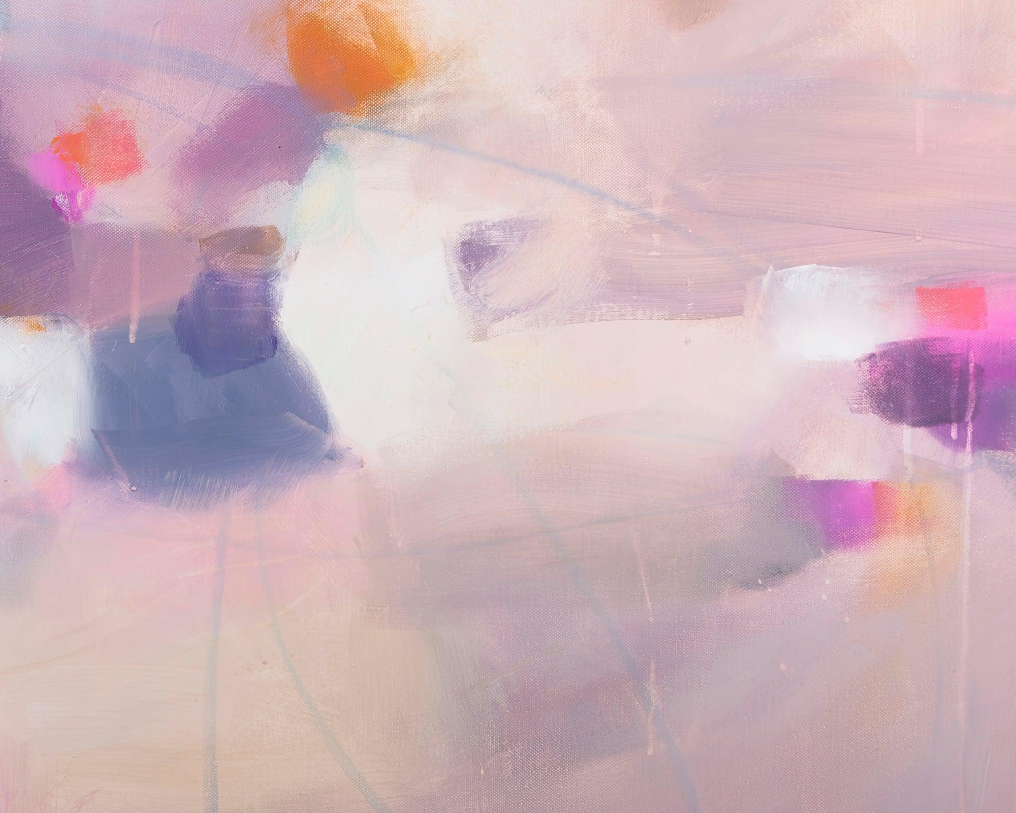 Pink large abstract print, modern house decor, abstract painting, Cheerful colorful, colorful wall art, Pink and orange print