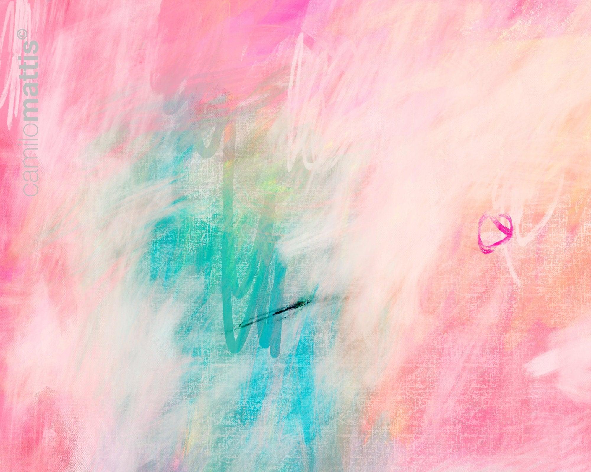 coral bed above decor print, 30x40 print, Boho art print, Pink wall art, Pink abstract painting