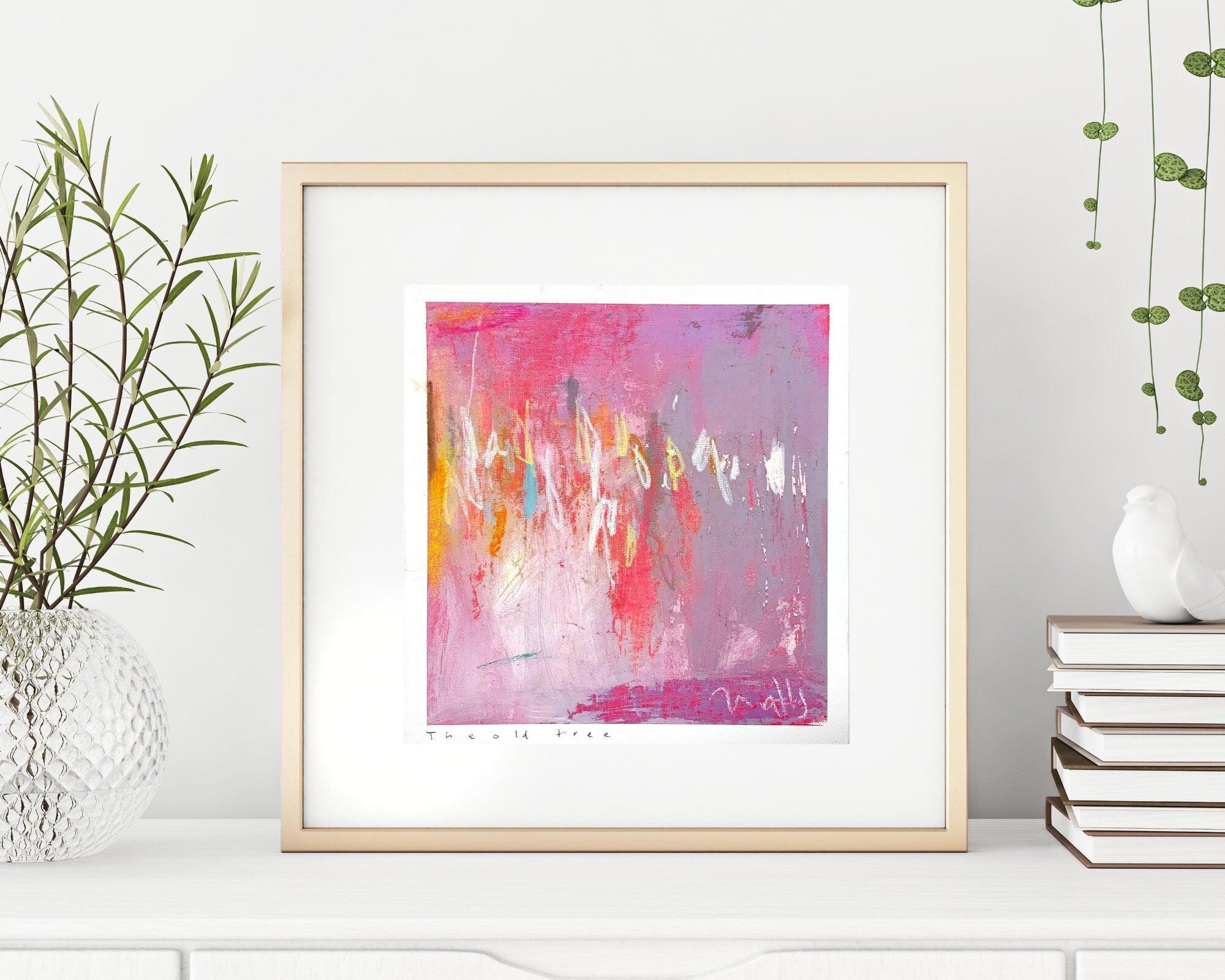 La Fiesta small original painting, cardboard painting 10x10 living room wall art decoration ideas