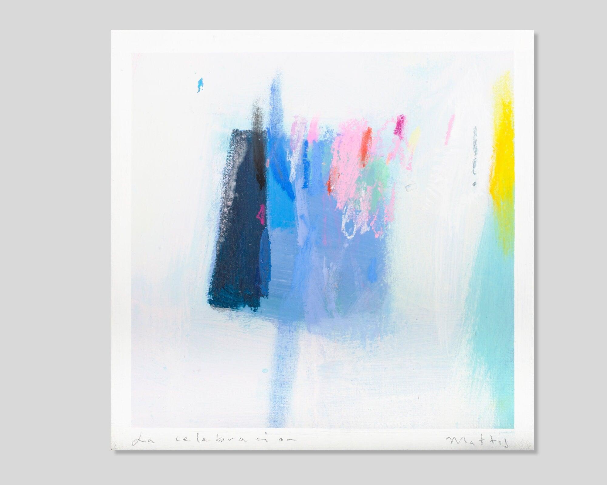 colourful home decor painting modern wall abstract art, miniature painting 10"x10" by Camilo Mattis