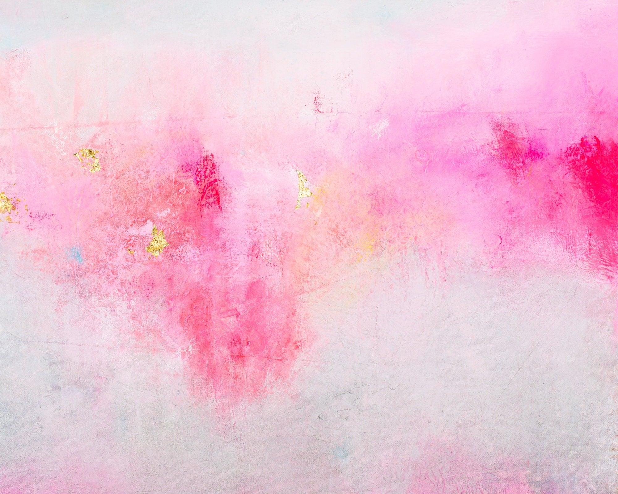 Light pink wall art colourful home decor print, blush pink extra large abstract wall art print