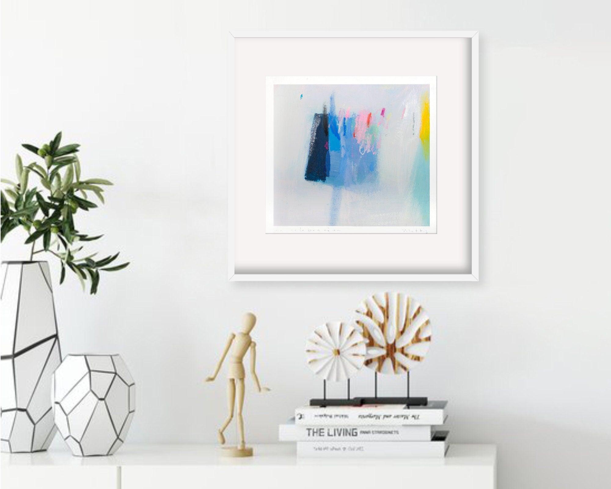 colourful home decor painting modern wall abstract art, miniature painting 10"x10" by Camilo Mattis