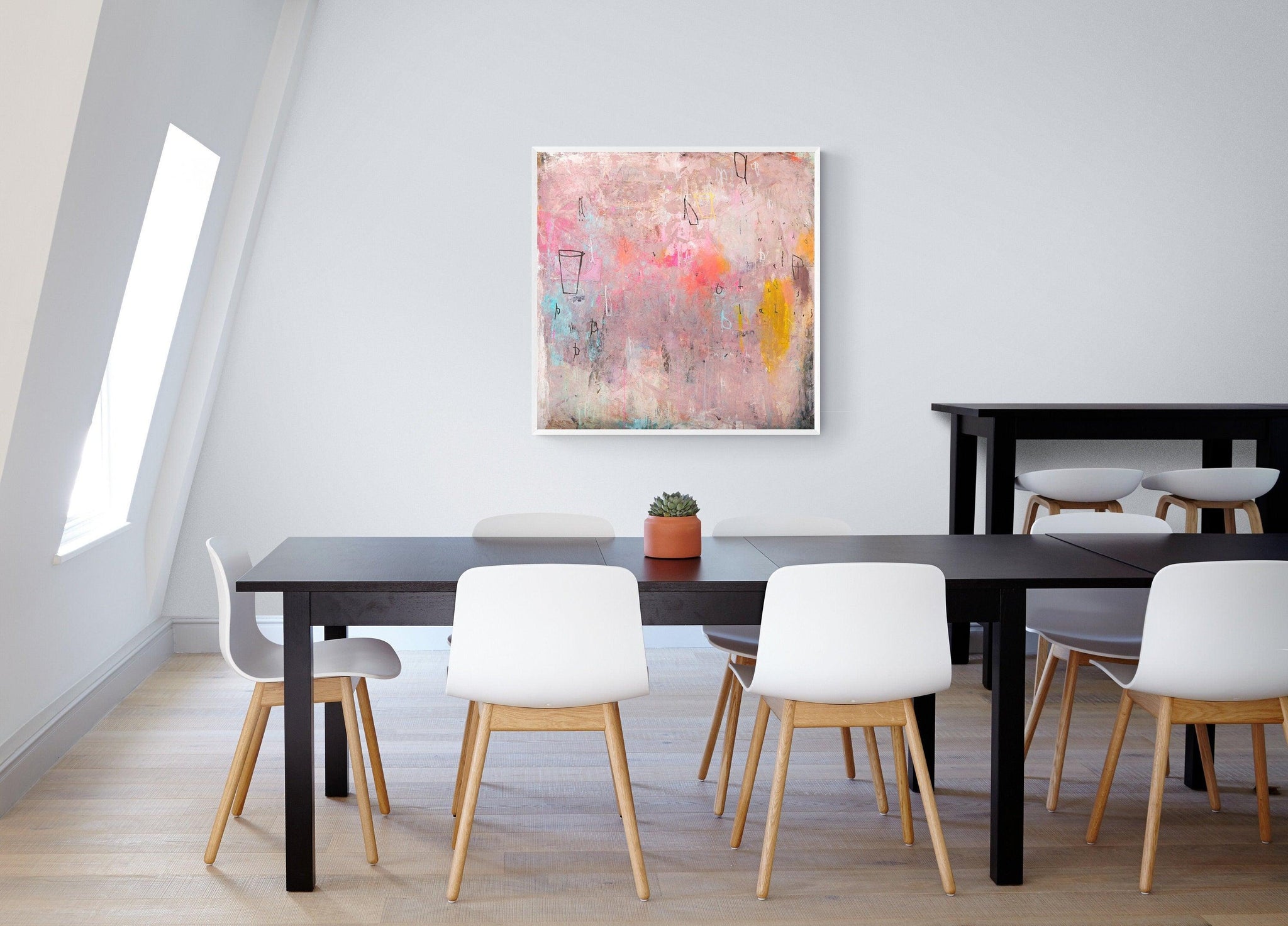 extra large original creative blush pink wall art comfort colors decoration abstract painting