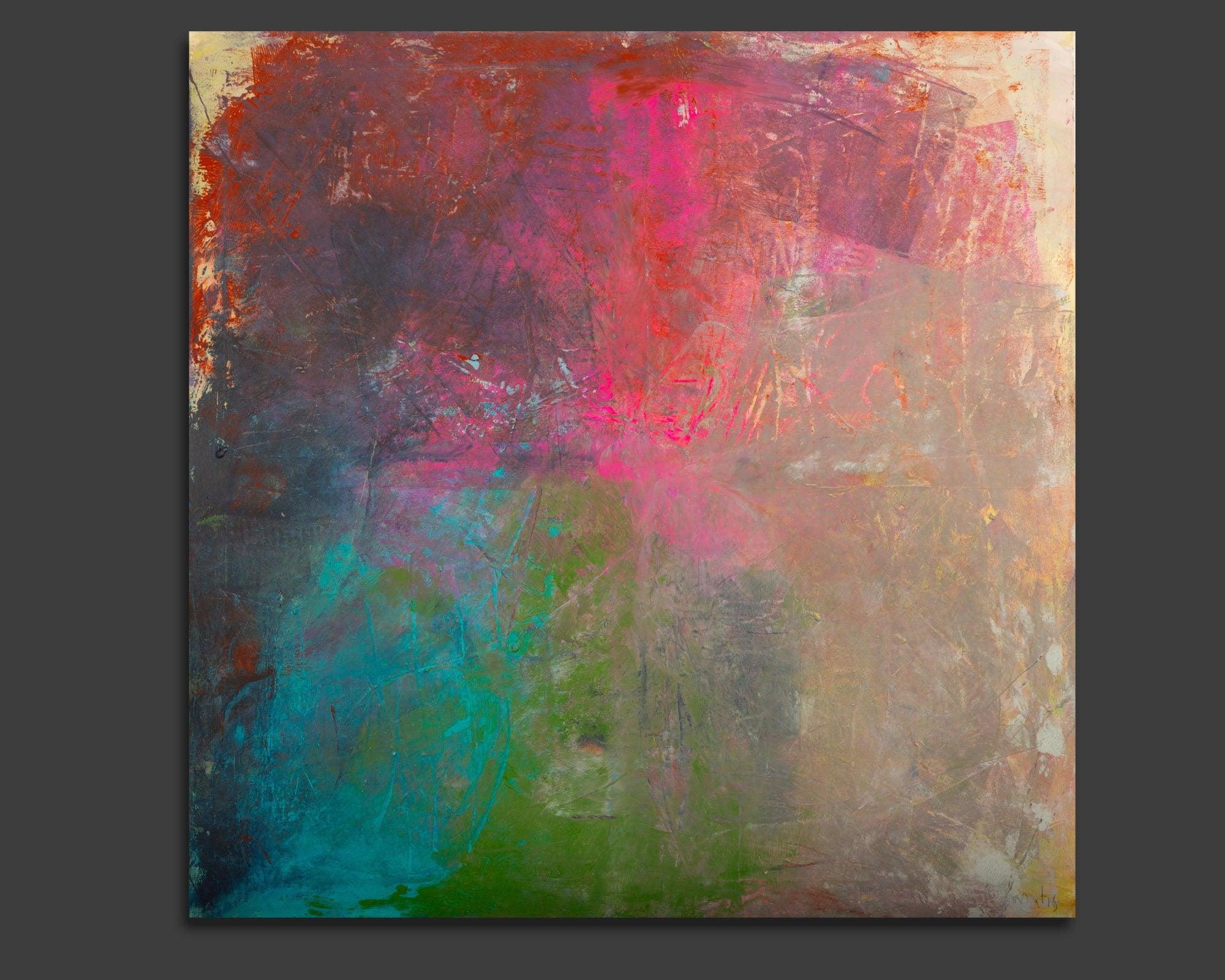 Original abstract painting nordic style, Oversized livingroom wall art earth tones