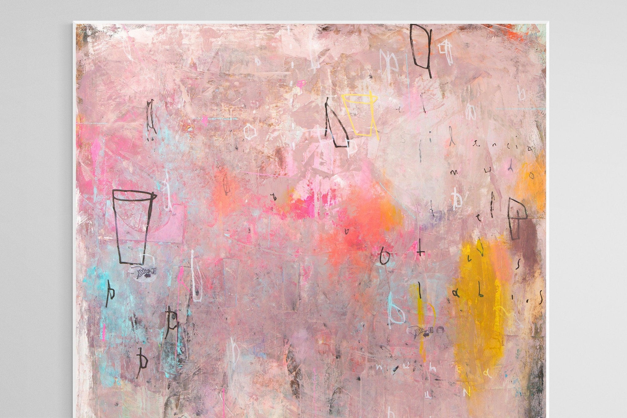 extra large original creative blush pink wall art comfort colors decoration abstract painting