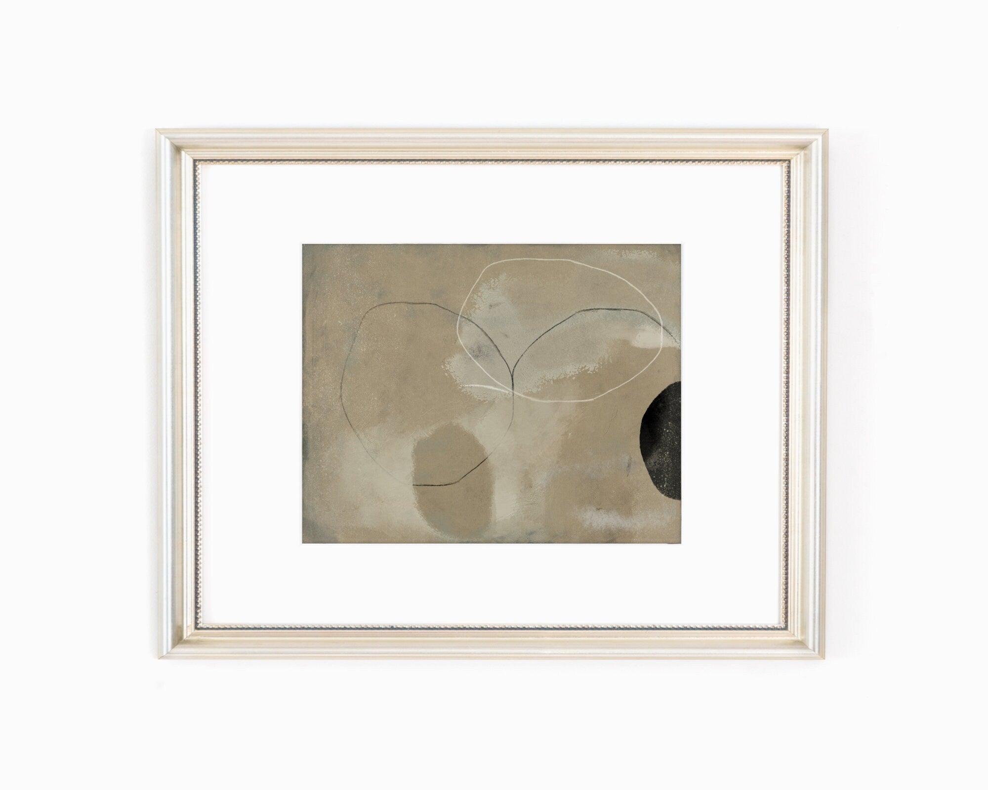 Circles and lines scandinavian wallart minimalist apartment decor, Abstract painting Digital download