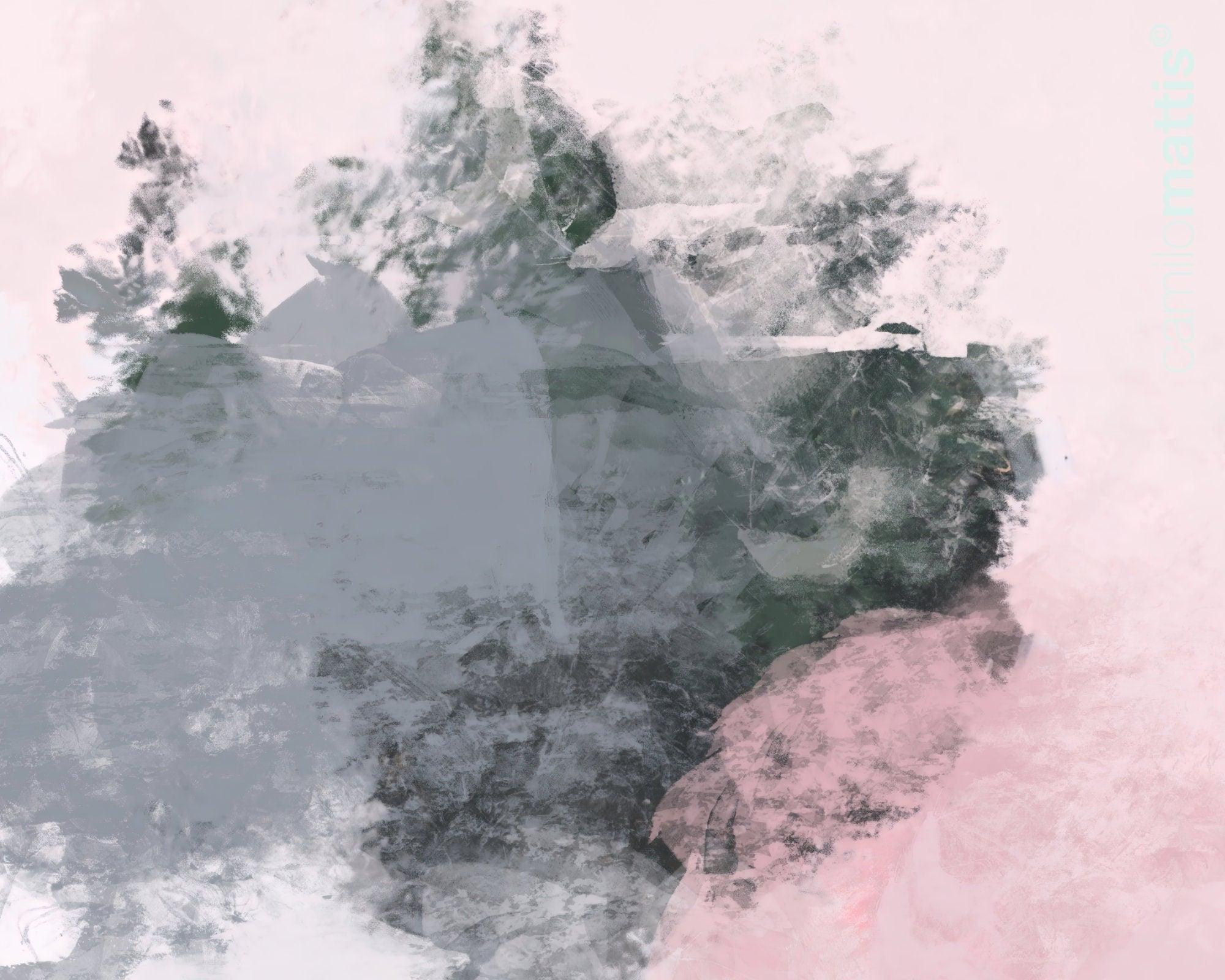 Blush pink and grey brush strokes extra large wall art 24x36 art prints, Comfort colors apartment decor