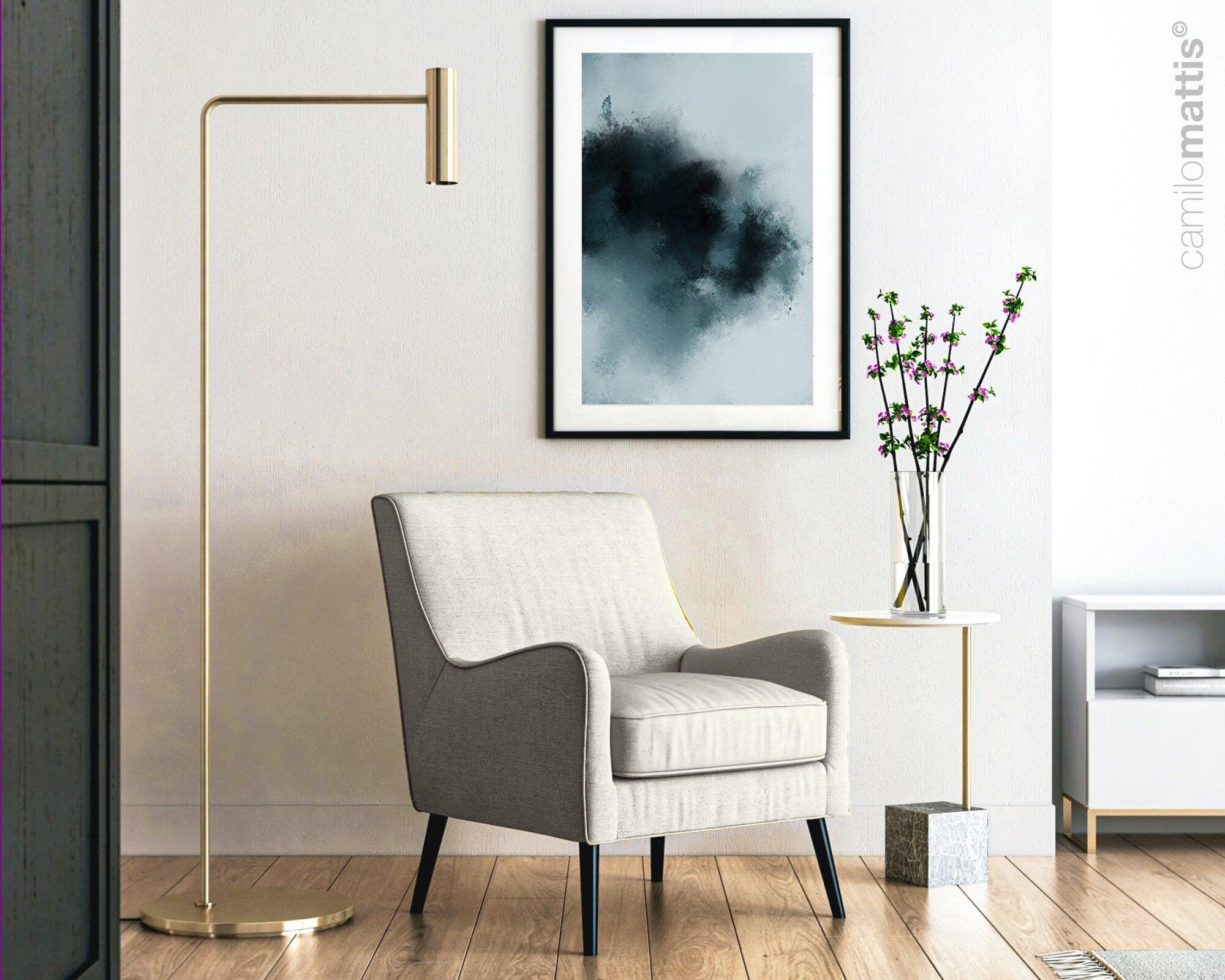 Zen Minimalist wall art print, Apartment decor abstract painting print