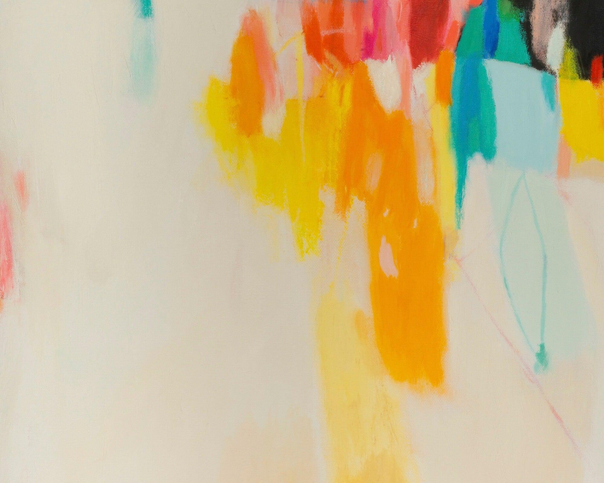 Large sea colorful original abstract acrylic painting on canvas, Mediterranean sea art  by Camilo Mattis - camilomattis.com