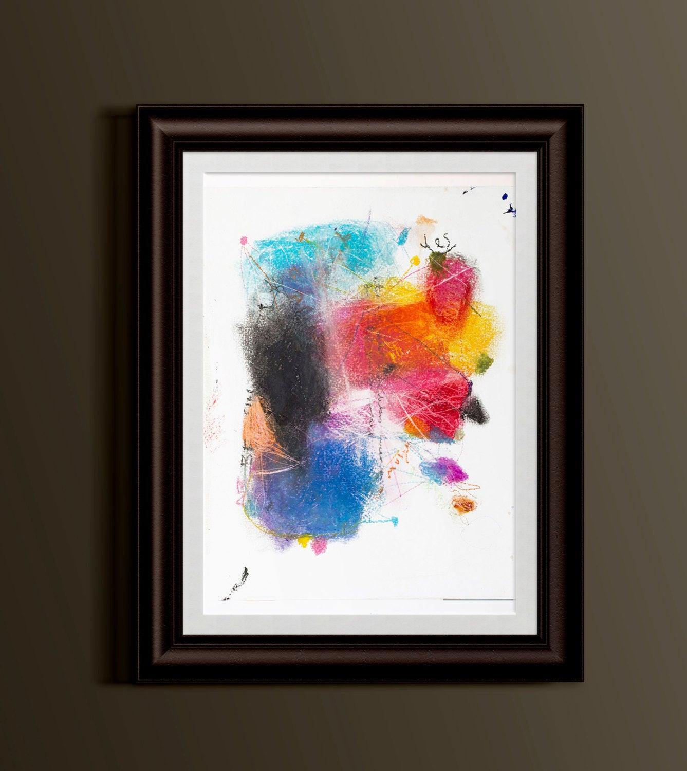 Modern colorful art, original abstract painting, boho wall art, dorm wall art, watercolor abstract art, multicolor artwork, modern painting - camilomattis.com