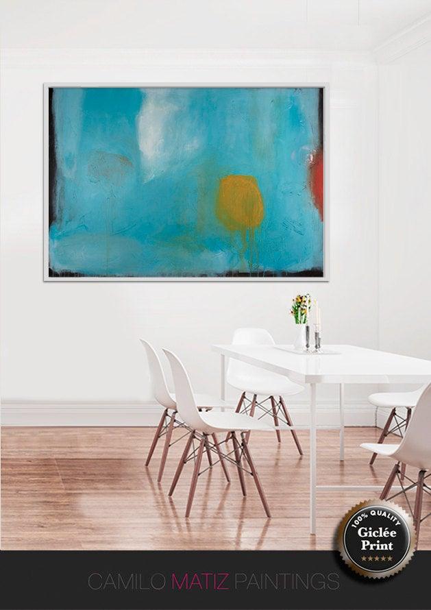 Abstract Art Print , Abstract Giclee Print , Modern Art Abstract , Minimalist Painting , from Original Abstract Acrylic Painitng, Blue - camilomattis.com