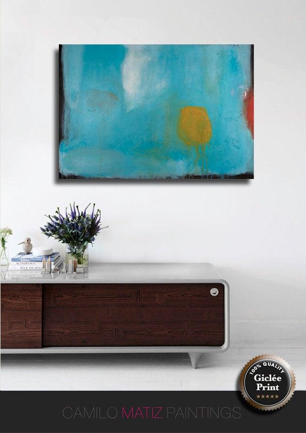 Abstract Art Print , Abstract Giclee Print , Modern Art Abstract , Minimalist Painting , from Original Abstract Acrylic Painitng, Blue - camilomattis.com