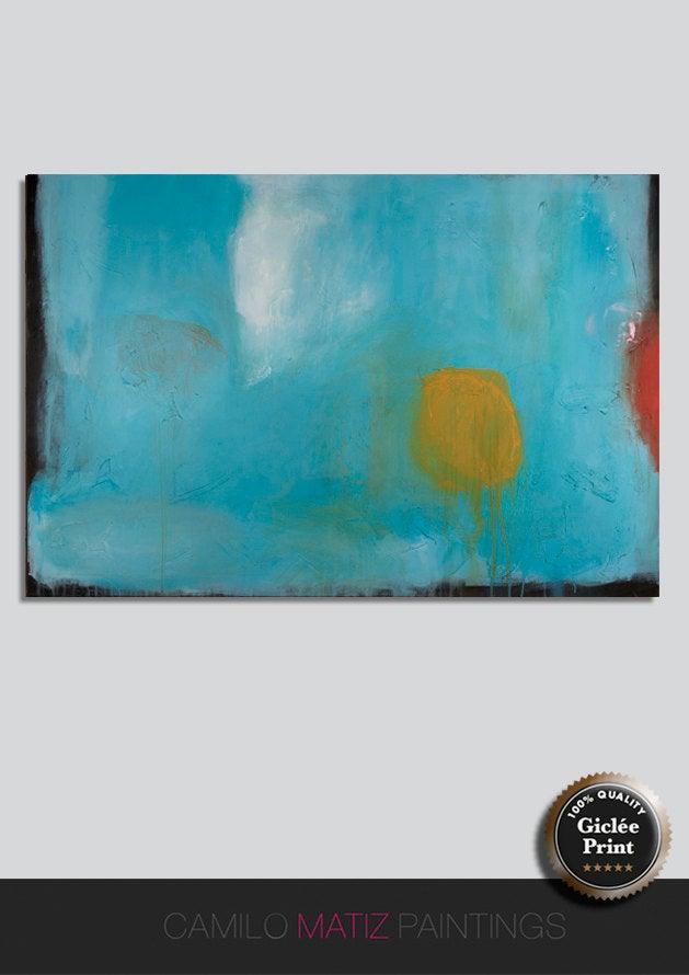 Abstract Art Print , Abstract Giclee Print , Modern Art Abstract , Minimalist Painting , from Original Abstract Acrylic Painitng, Blue - camilomattis.com