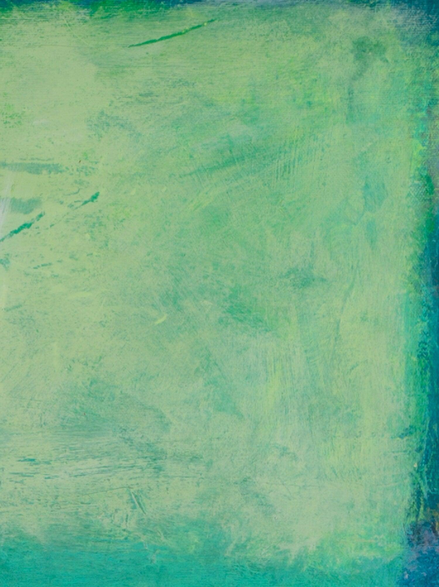 Verde turquesa Rothko inspiró abstracto arte contemporáneo original pintura sobre lienzo