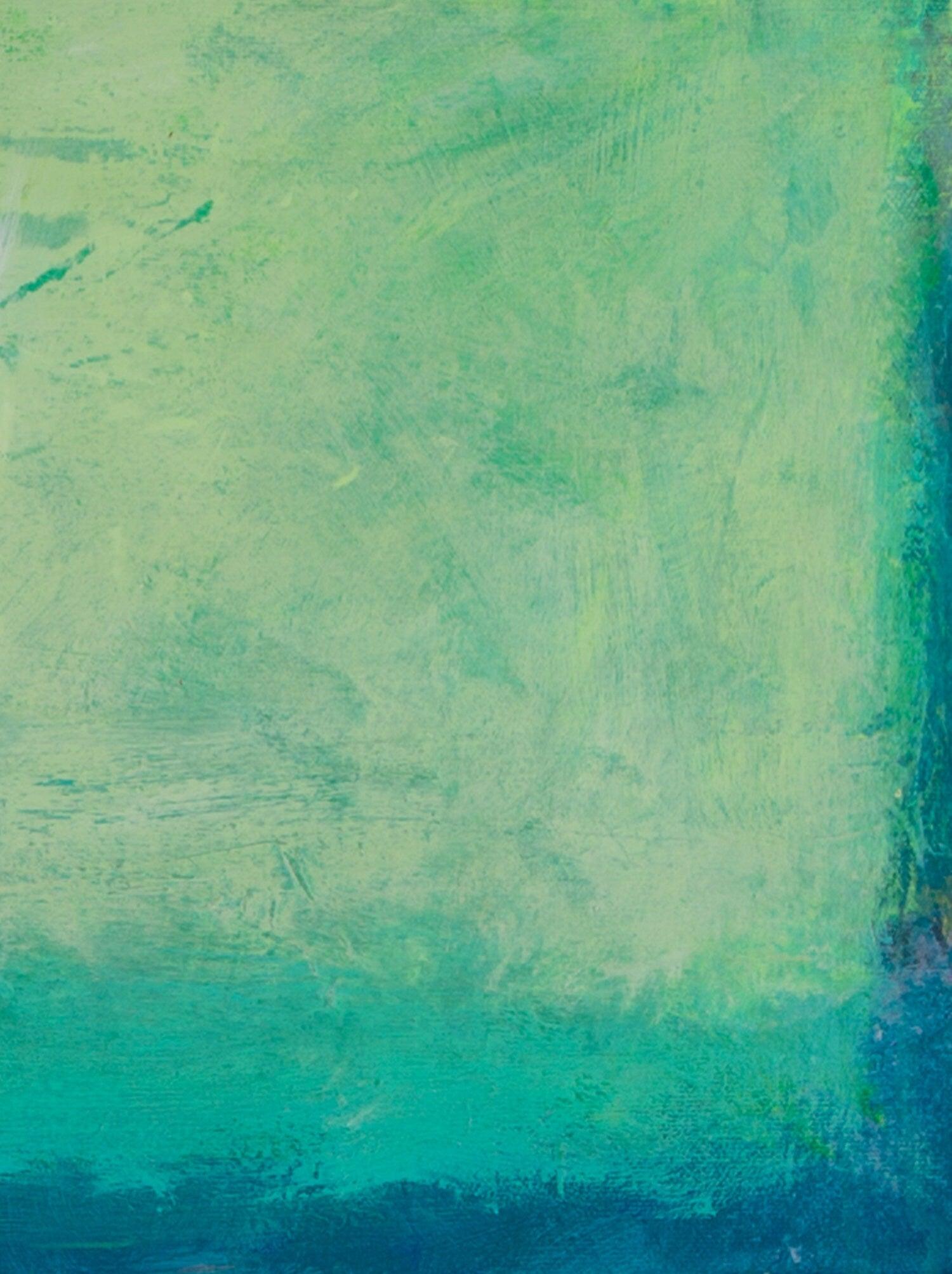 Verde turquesa Rothko inspiró abstracto arte contemporáneo original pintura sobre lienzo