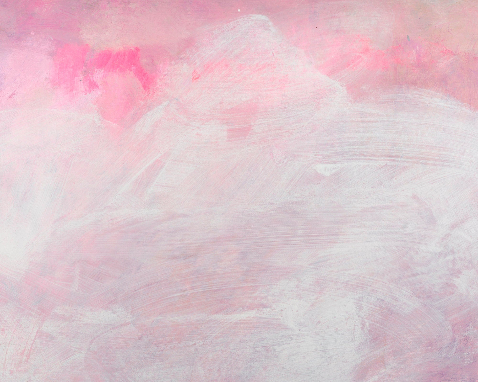 Detail of a minimalist brush stroke art in pink by Camilo Mattis