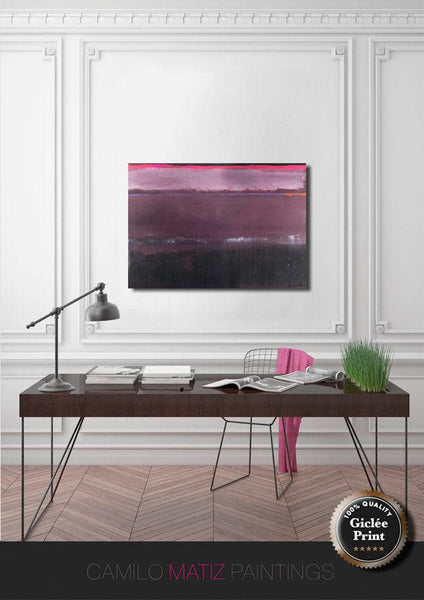 Modern art print brown red pink minimalist print giclee, extra large print contemporary art by Camilo Mattis - camilomattis.com