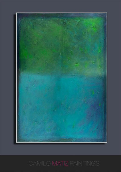 Teal wall art print Large canvas art Abstract art Print canvas prints mint green print by Camilo Mattis - camilomattis.com