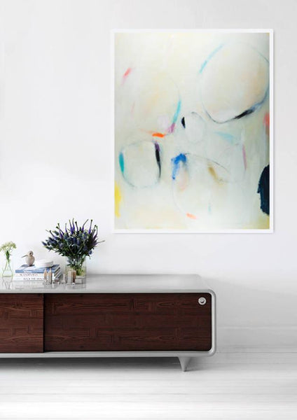 Abstract painting, abstract art print wall art, abstract painting print, teal blue pink wall decor, living room decor, Camilo Mattis - camilomattis.com