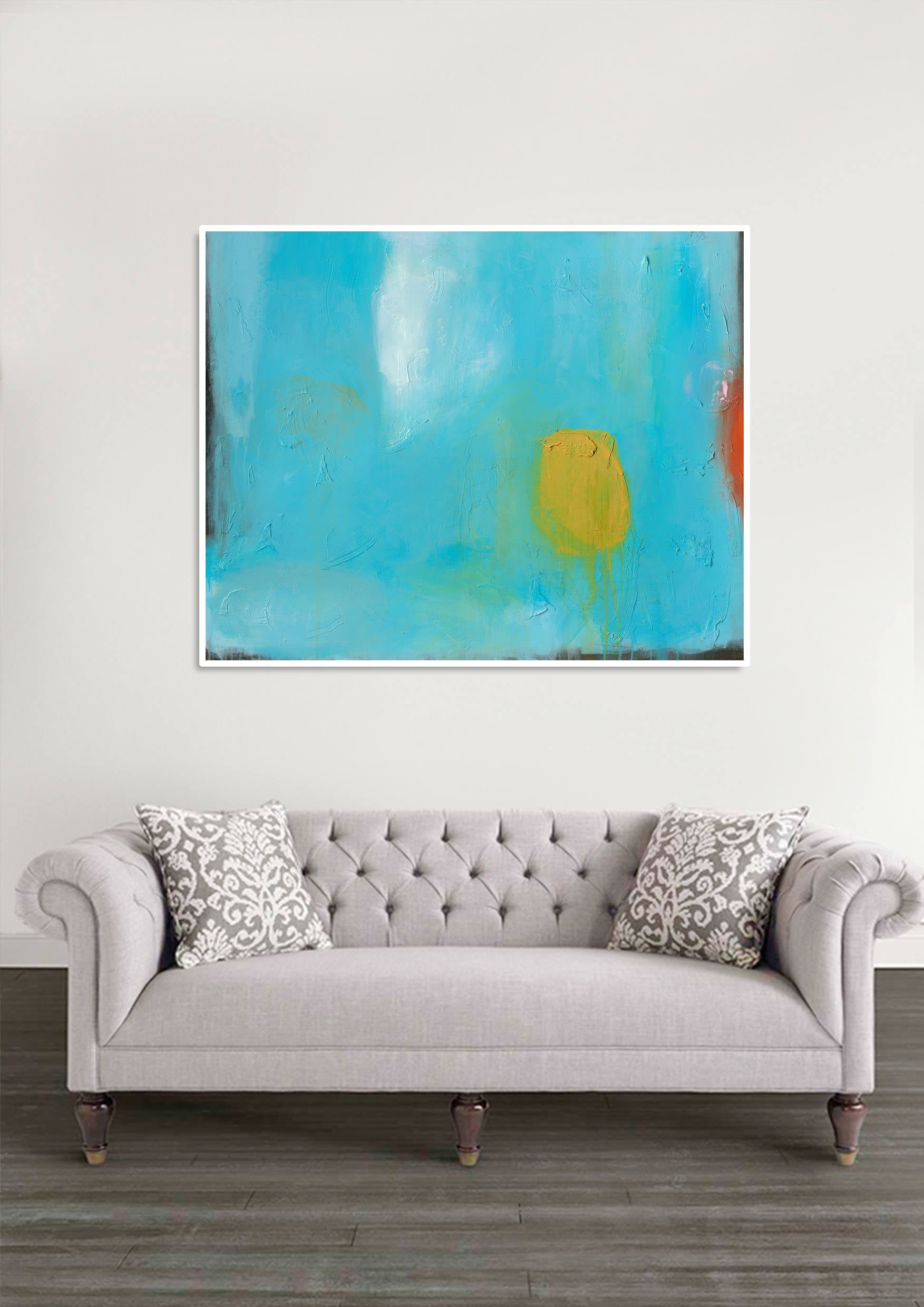 Large wall art, extra large print, Blue Acrylic canvas art Giclee of Original Wall Art, abstract wall art, large abstract art, CamiloMattis - camilomattis.com