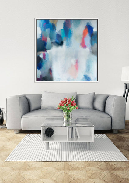 Abstract Art Print, Abstract Giclee Print, Blue And Grey, Modern Art Abstract, Minimalist Painting, Abstract Expressionist Art - camilomattis.com