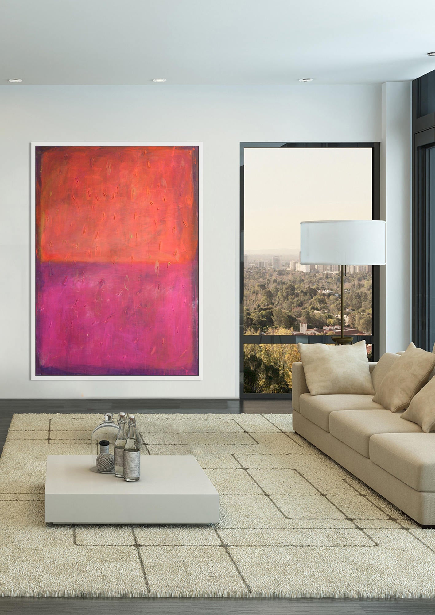 Orange Red Abstract Painting | Original Painting on Canvas Acrylic Oil Contemporary Extra Large Abstract Art | Wall Decor | Texture Painting - camilomattis.com