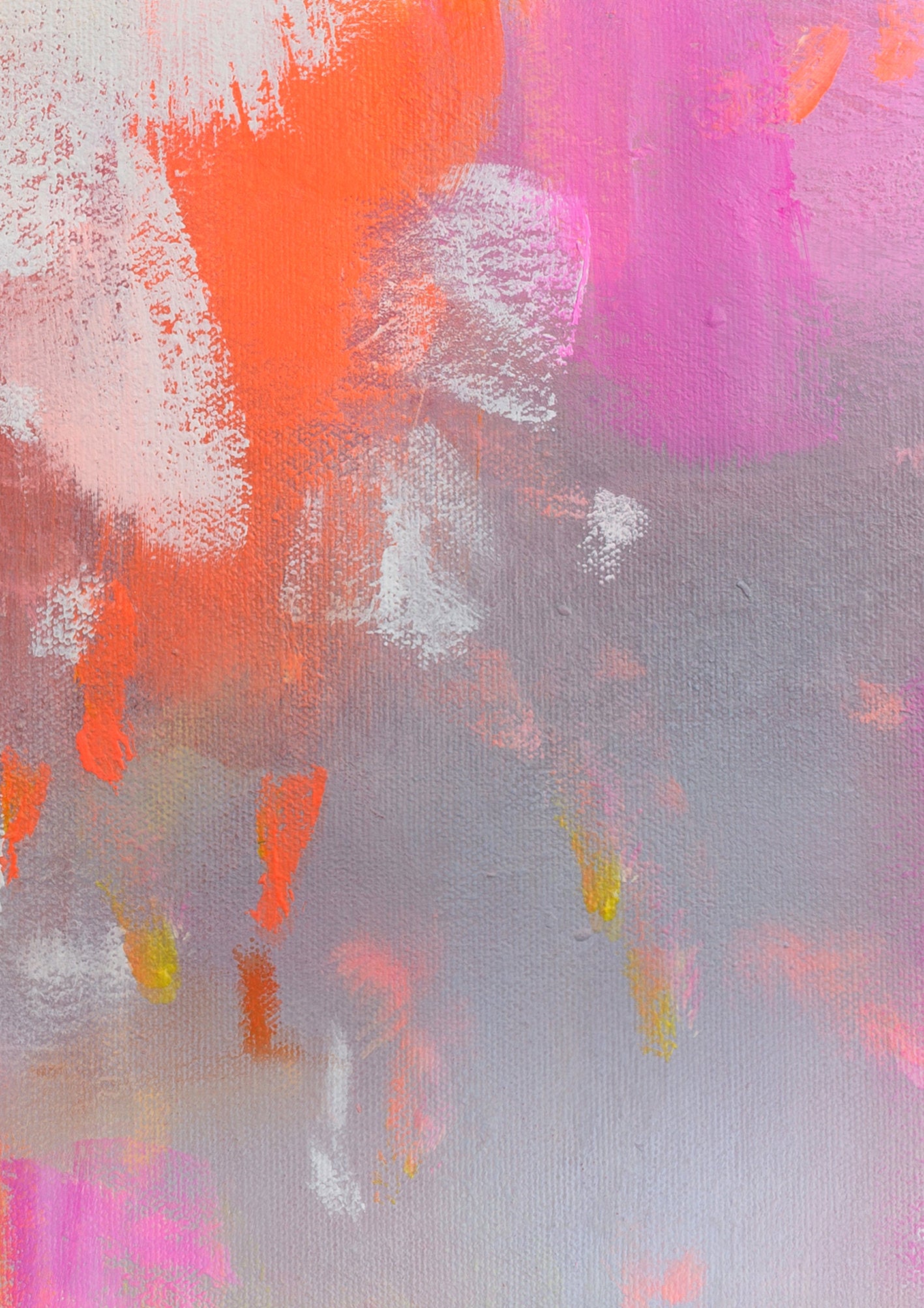 Large wall art giclee print, orange pink geometric abstract painting, large abstract painting print, giclee wall art by Camilo Mattis - camilomattis.com