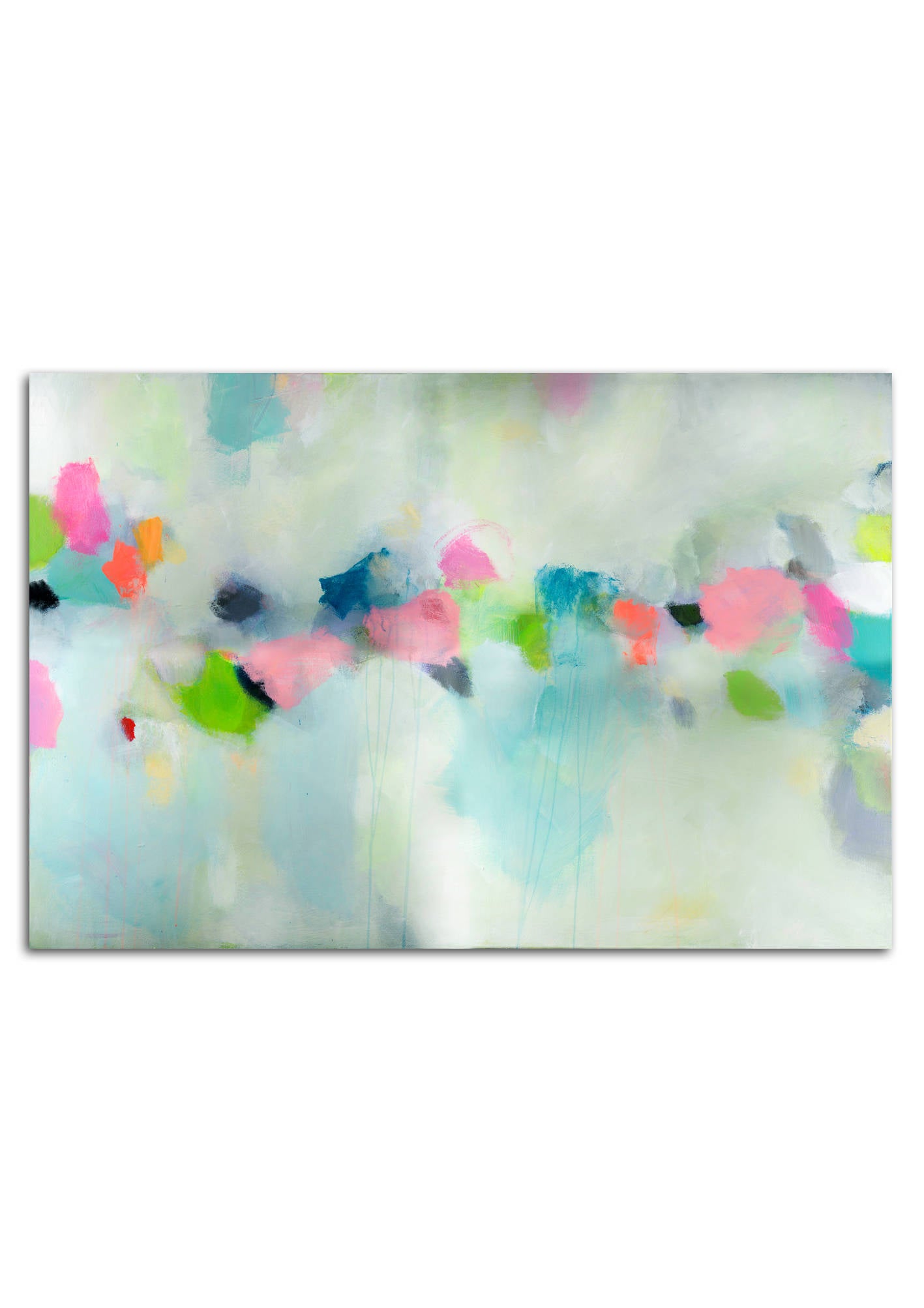 Large Abstract Print from canvas painting giclee Blue painting with green - modern Painting wall art prints by Camilo Mattis - camilomattis.com