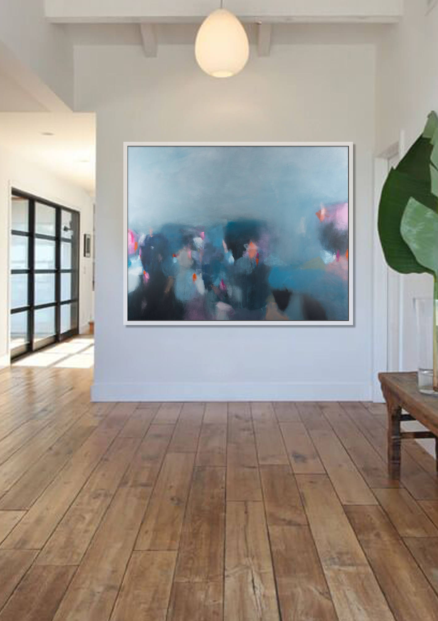 Abstract print, large modern wall art, abstract painting print, blue wall decor, living room wall art, Camilo Mattis - camilomattis.com