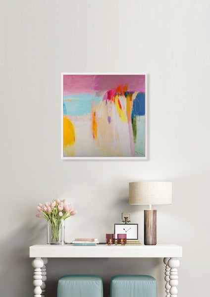 wall art pink abstract, canvas original abstract painting, large fine art canvas, modern abstract art, acrylic art, Camilo Mattis - camilomattis.com