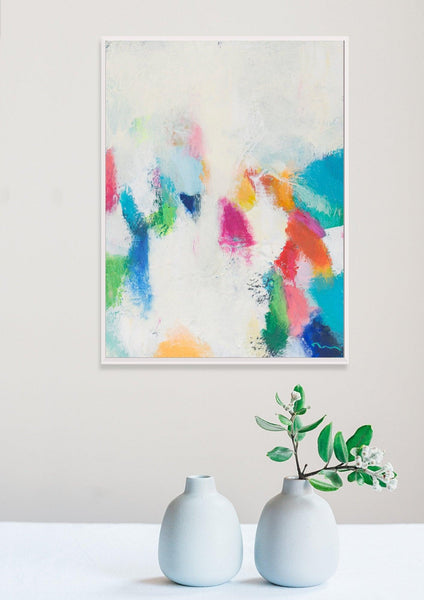 Colorful Original artwork painting modern blue red and green painting modern wall art by Camilo Mattis - camilomattis.com