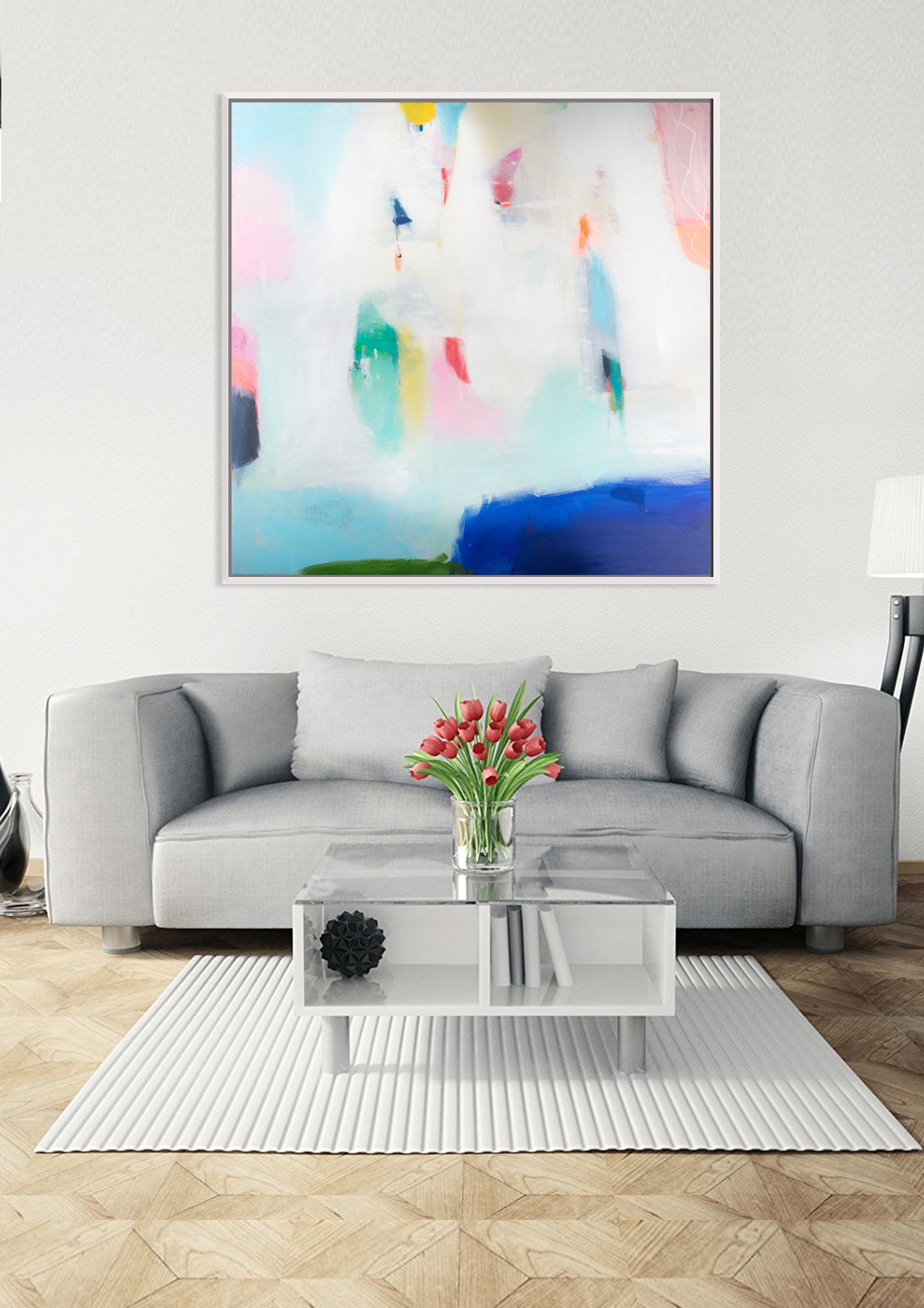 Abstract art print, Print on Canvas, modern landscape, Art Print for living Room, abstract Giclee print, abstract painting - camilomattis.com