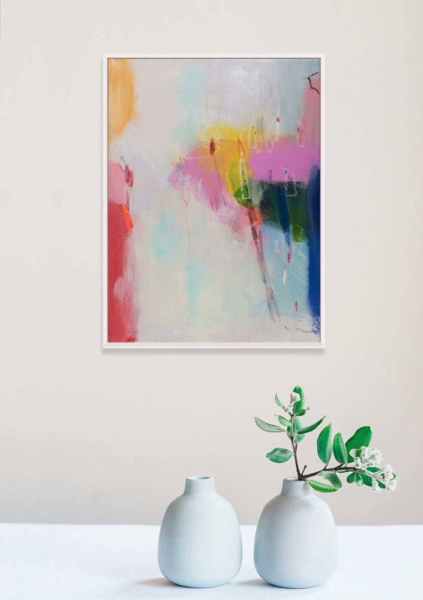 Abstract painting, original art, colorful painting, contemporary art, geometric art, by Camilo Mattis