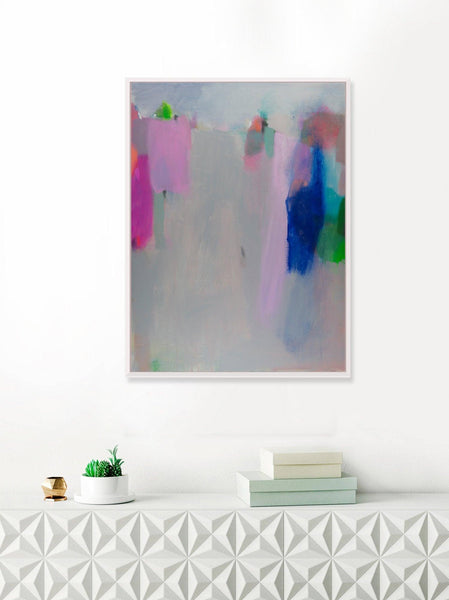 Original abstract Landscape painting colorful painting, contemporary art, geometric art, by Camilo Mattis - camilomattis.com