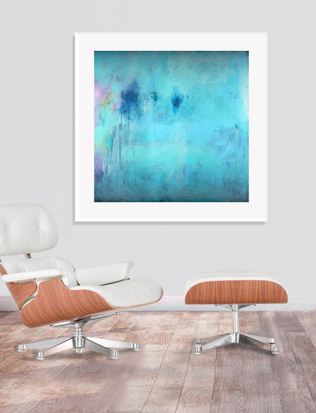 Abstract Print, abstract painting, Teal And Blue, Architecture Art, Modern Art, Apartment Decor, Living Room Wall Art, Large Print - camilomattis.com