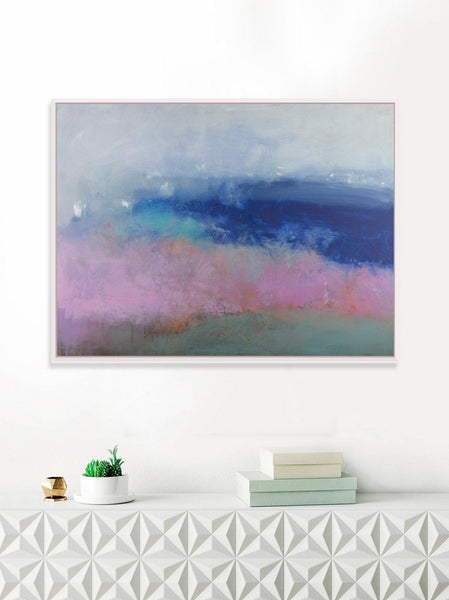 Coastal wall art gallery wall art ocean, abstract painting, blue wall art, Seascape canvas, blue modern abstract - camilomattis.com