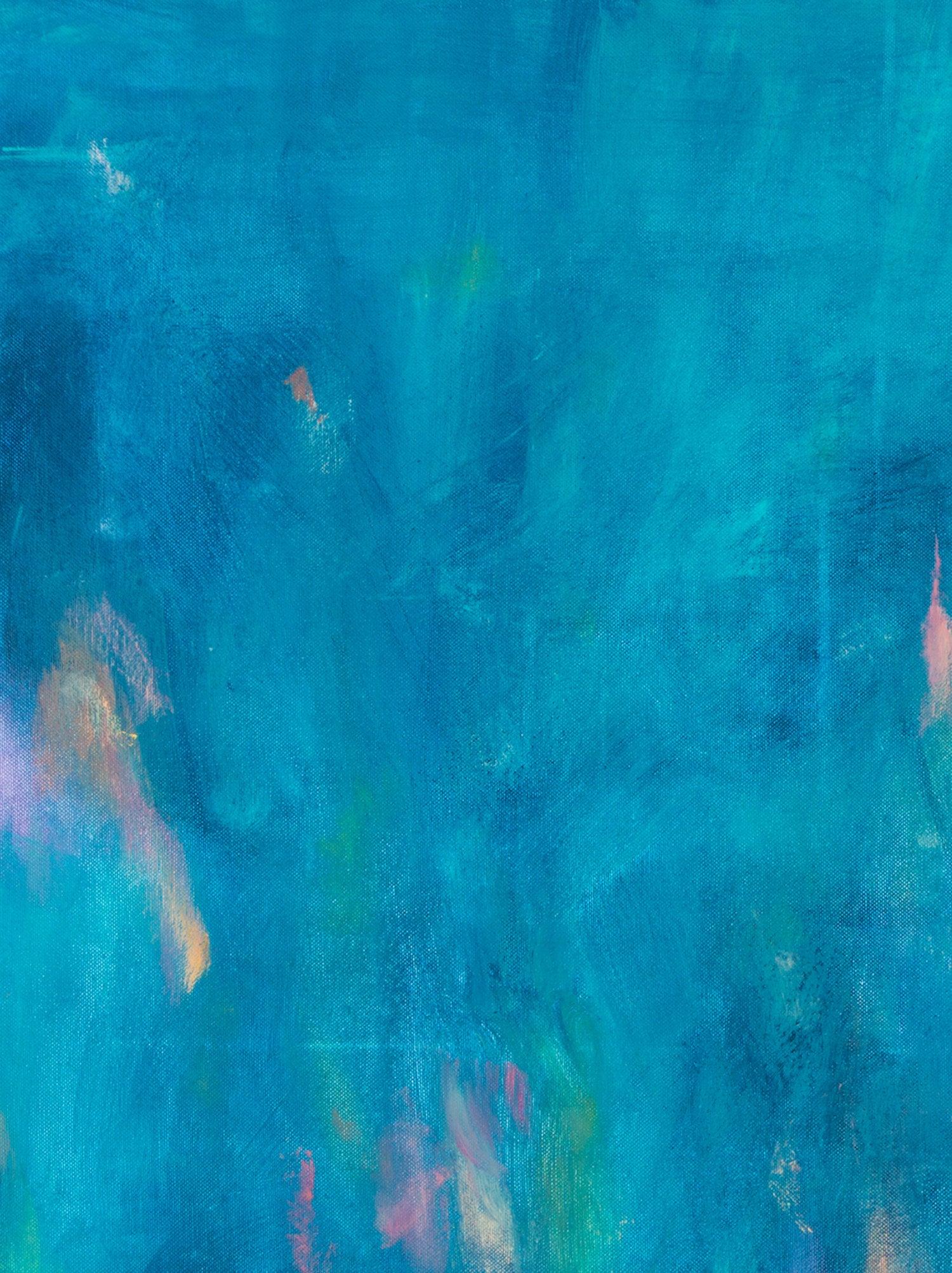 Blue abstract wall art, abstract art teal wall art decor canvas painting, large wall art, abstract canvas art by Camilo Mattis - camilomattis.com