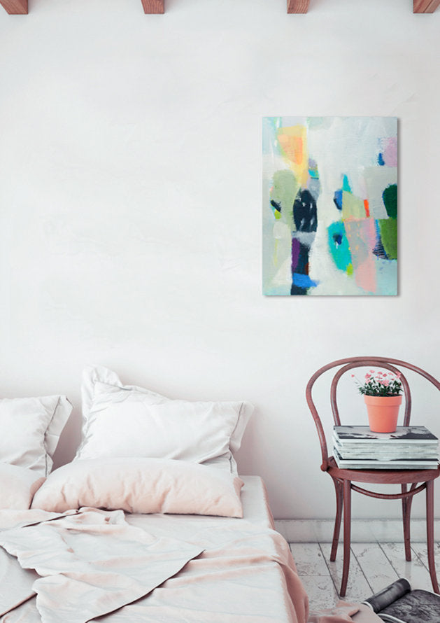 small wall art abstract colorful painting original abstract painting, modern, original acrylic abstract art, abstract modern canvas - camilomattis.com
