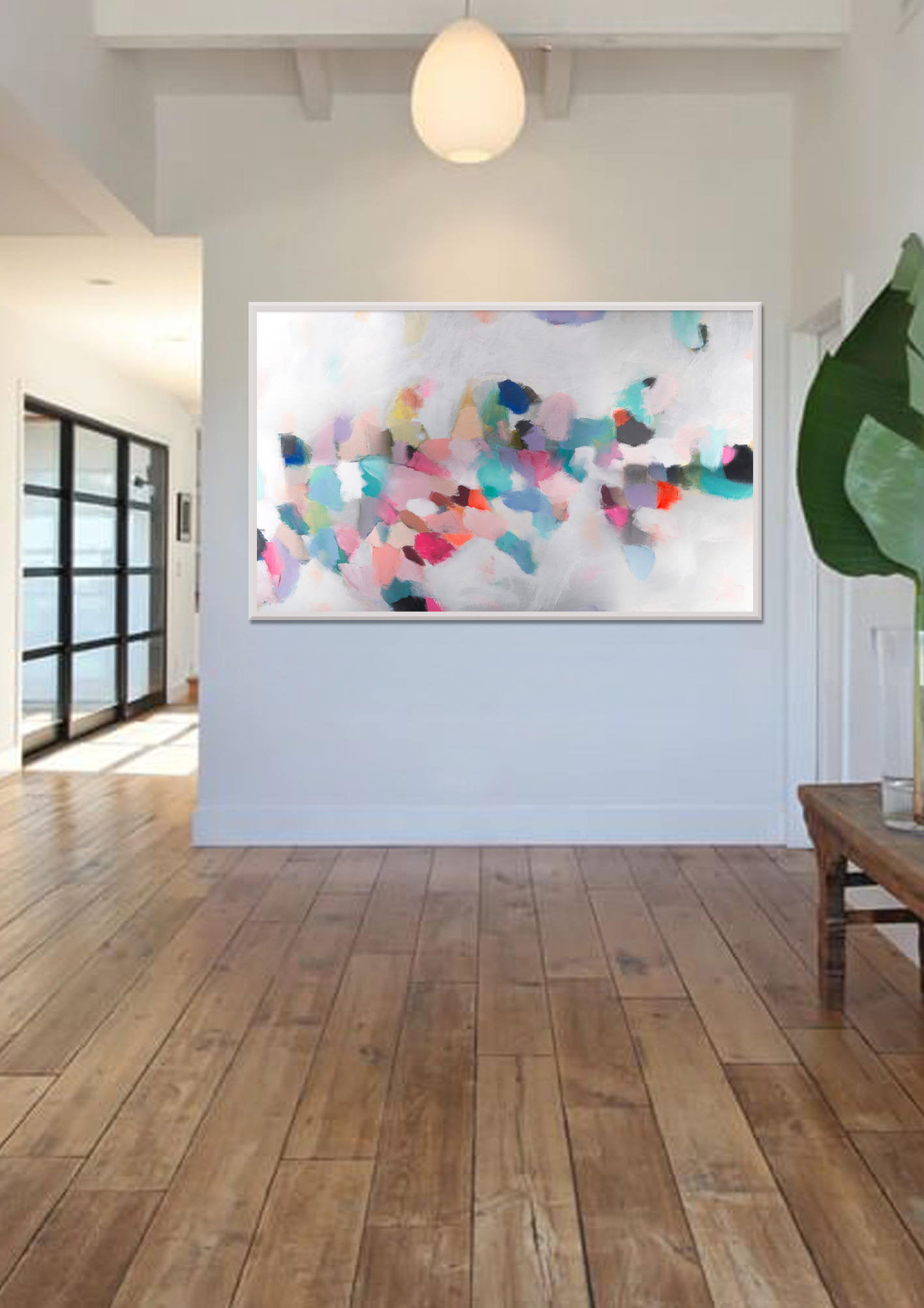 Large modern wall art giclee print, large abstract painting print, colorful painting, acrylic abstract painting by Camilo Mattis - camilomattis.com