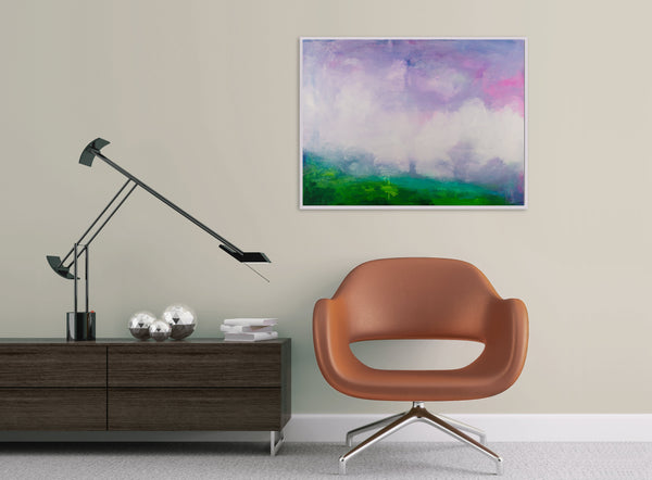 Landscape painting cloud painting wall art abstract painting, gallery wall, wall art canvas, green abstract - camilomattis.com