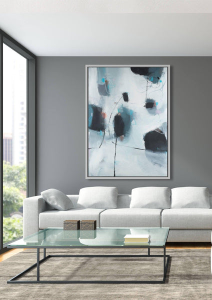 Abstract print, large modern wall art, abstract painting print, back and white wall decor, living room wall art, Camilo Mattis - camilomattis.com