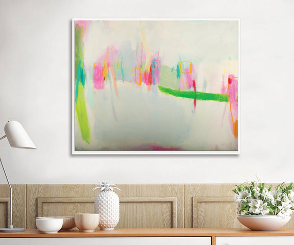 Pink minimalist print abstract wall art, modern landscape print art extra large wall art by Camilo Mattis - camilomattis.com