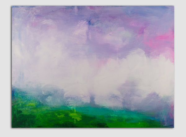 Landscape painting cloud painting wall art abstract painting, gallery wall, wall art canvas, green abstract - camilomattis.com