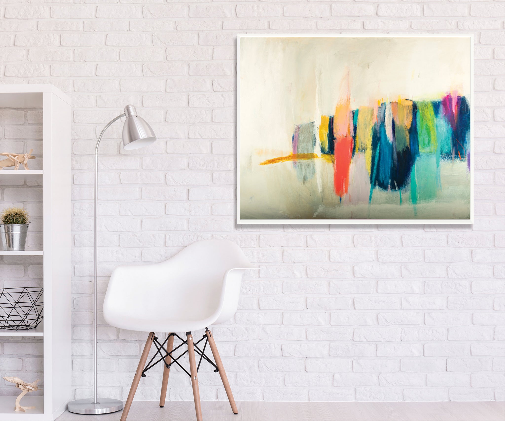 Colorful abstract painting, canvas painting, large wall art, abstract canvas art by Camilo Mattis - camilomattis.com