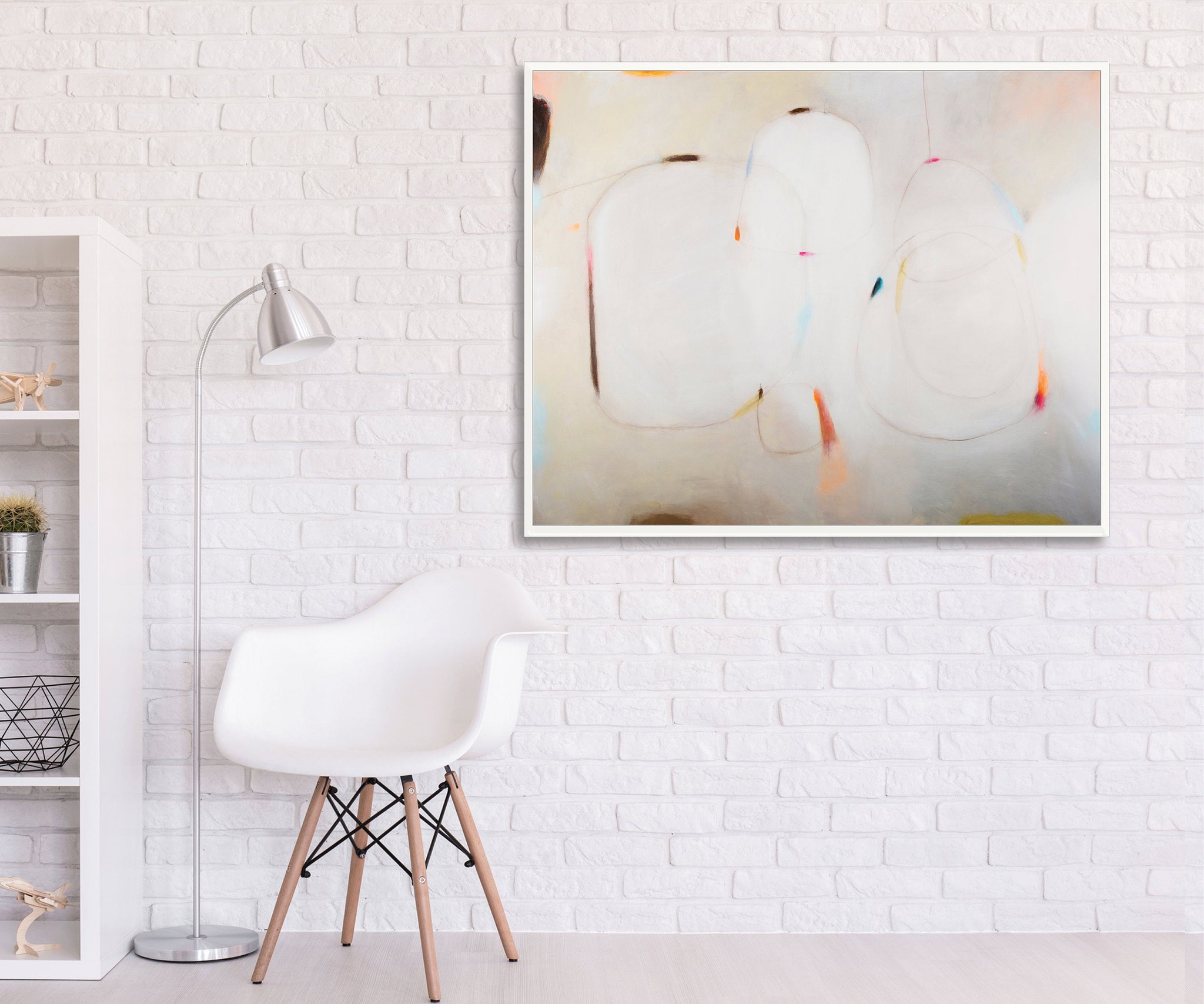 Extra large modern wall art abstract print, Beige minimalist painting print, contemporary print, acrylic abstract painting by Camilo Mattis - camilomattis.com