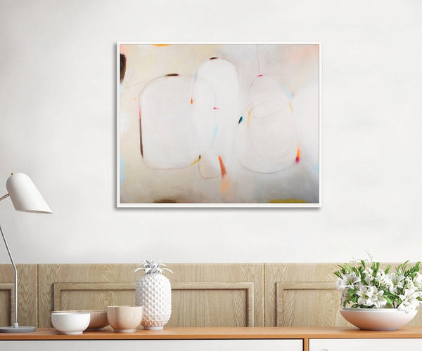 Extra large modern wall art abstract print, Beige minimalist painting print, contemporary print, acrylic abstract painting by Camilo Mattis - camilomattis.com