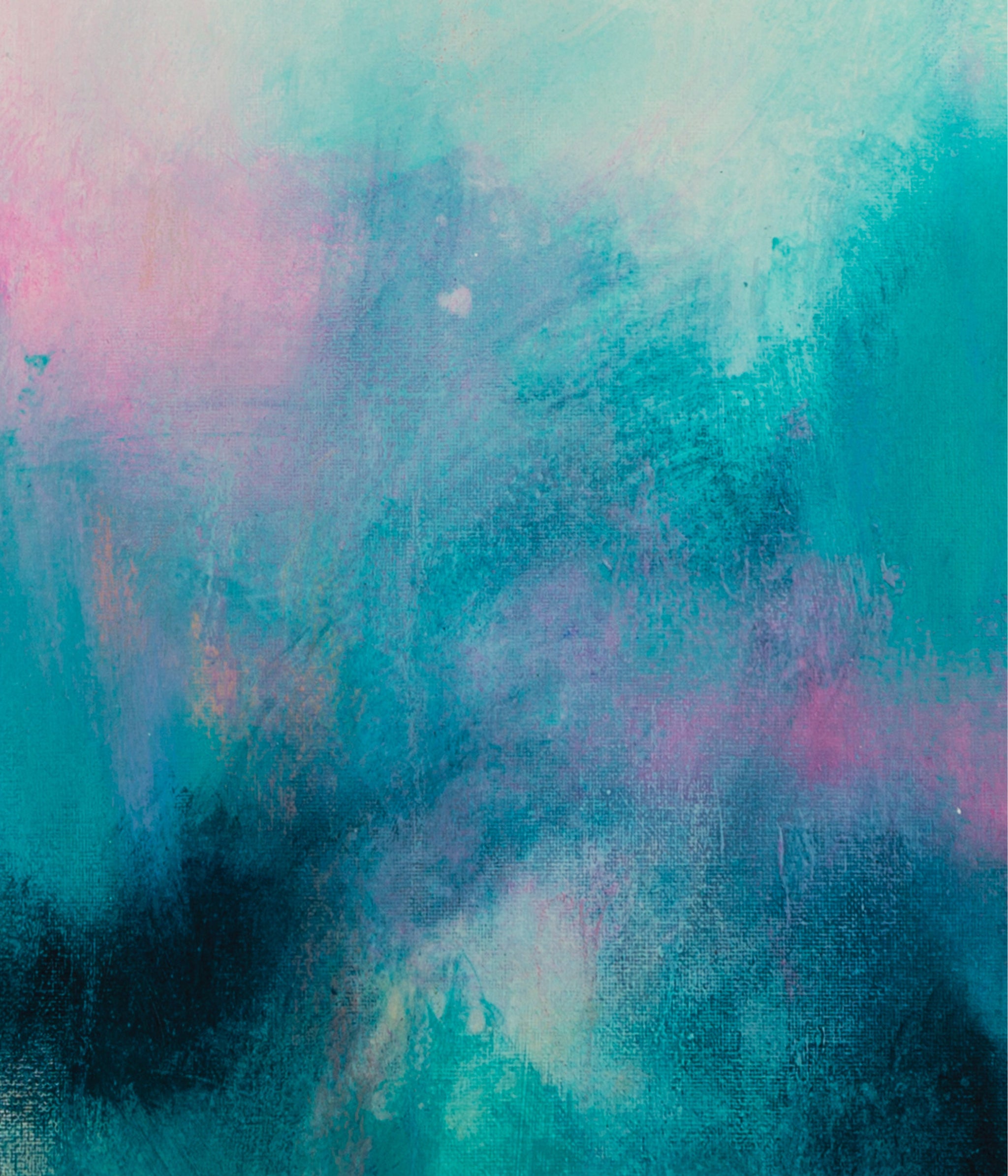Set of 3 teal aqua blue abstract seascape art, Blush pink wall art set, Teal Abstract landscape - camilomattis.com