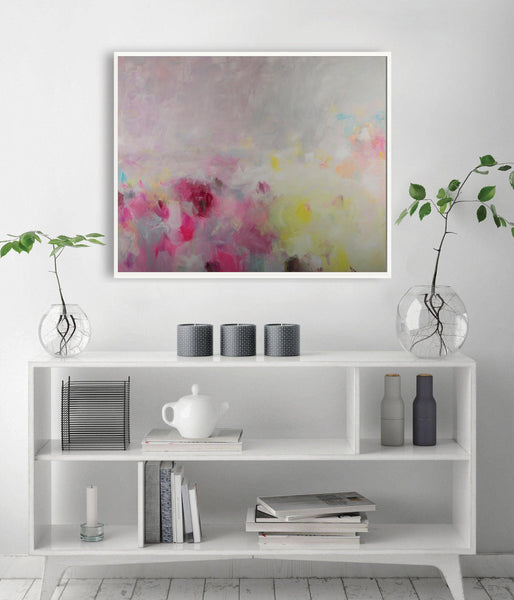 blush pink wall art oversized wall art print, colorful canvas art print extra large wall art print - camilomattis.com