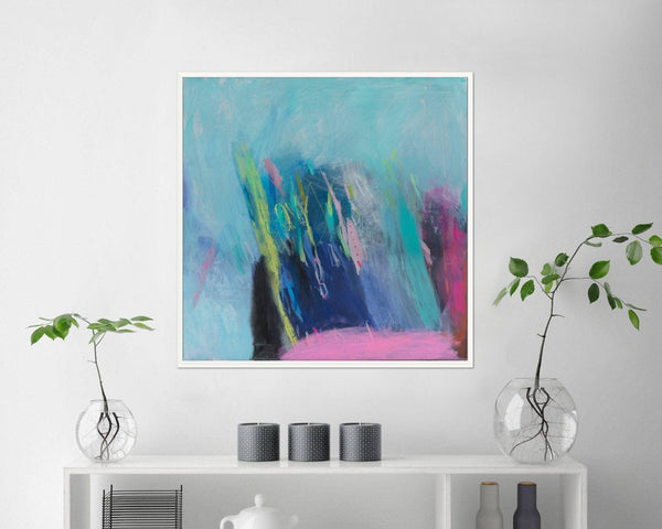 Large original art abstract painting canvas, modern canvas art, Teal original painting by Camilo Mattis - camilomattis.com